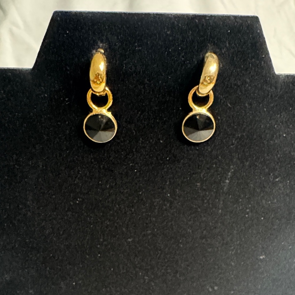 Casual Corner Gold and Black Earrings